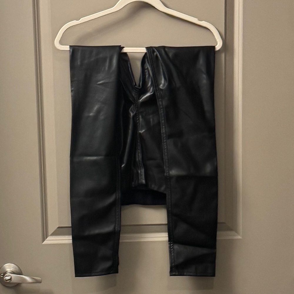 Rag & Bone Nina High Waist Pull On Faux Leather Skinny Pants, Black - Picture 9 of 11